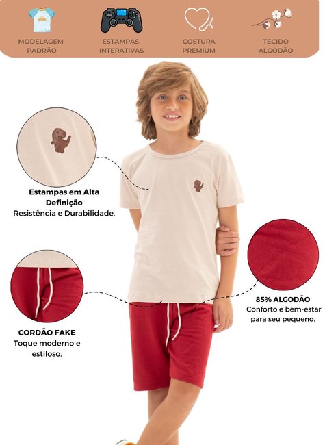 Conjunto Básico Infantil Menino Kit 5 Conjuntos