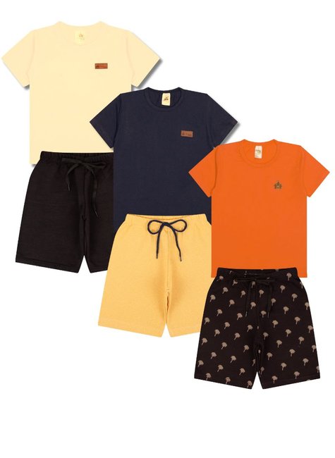 Conjunto Básico Infantil Menino Kit 5 Conjuntos
