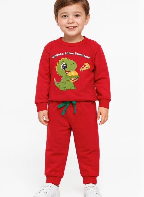 Conjunto Moletom Infantil Menina Flores Jogo da Velha