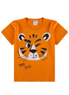 Conjunto Infantil Verão Masculino Safari Tiger Style