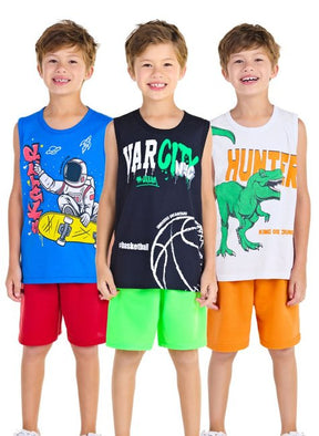 Kit Sortido Conjunto Regata Infantil Masculino Kit 5 Conjuntos