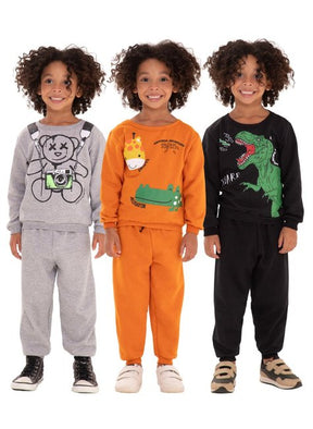 Kit Sortido Conjunto Moletom Infantil Menino Kit 7 Conjuntos