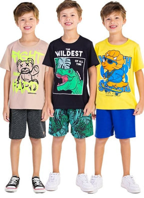 Kit Sortido Conjunto Infantil Menino Kit 10 Conjuntos