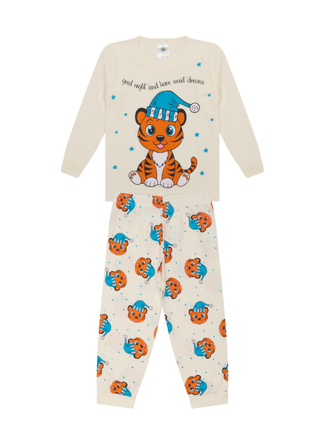 Pijama Infantil Longo Tigre Sonolento Sweet Dreams