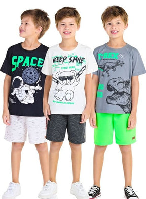 Kit Sortido Conjunto Infantil Menino Kit 10 Conjuntos