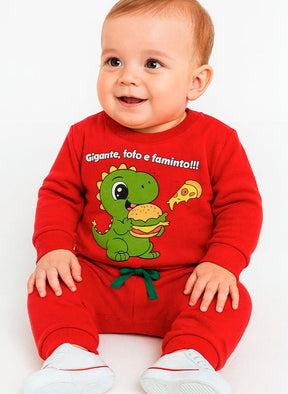 Conjunto Moletom Infantil Menina Flores Jogo da Velha