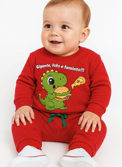 Conjunto Moletom Infantil Menina Flores Jogo da Velha
