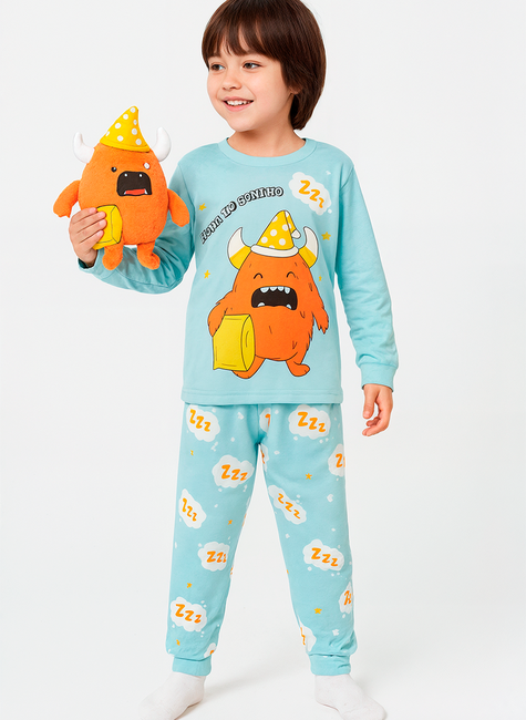 Pijama Longo Infantil Masculino Soninho