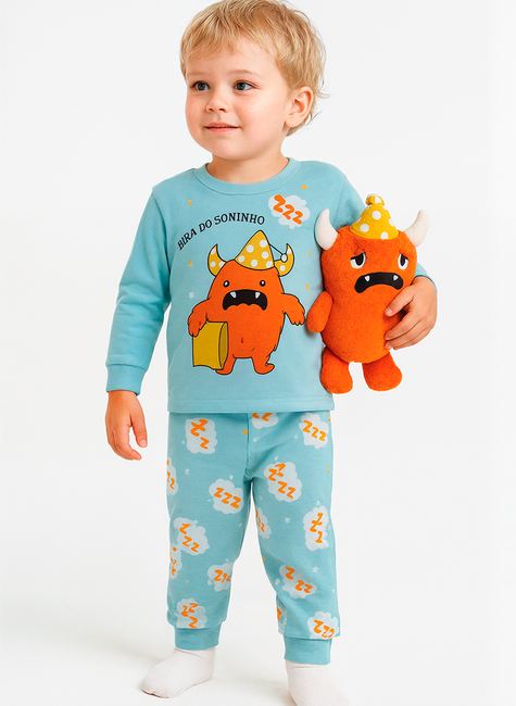 Pijama Longo Infantil Masculino Soninho