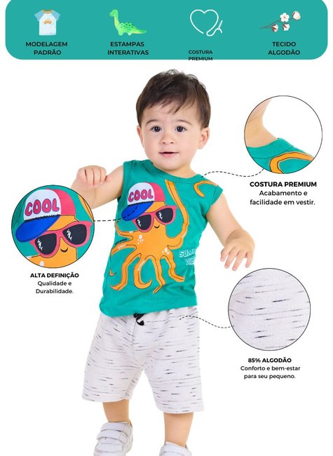 Conjunto Infantil Masculino Summer Vibes