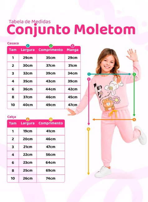 Conjunto Moletom Infantil Menina Jardim Divertido