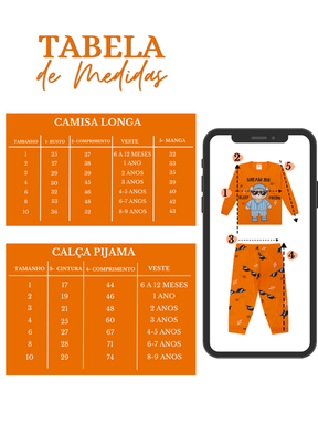 Pijama Longo Infantil Masculino Bear