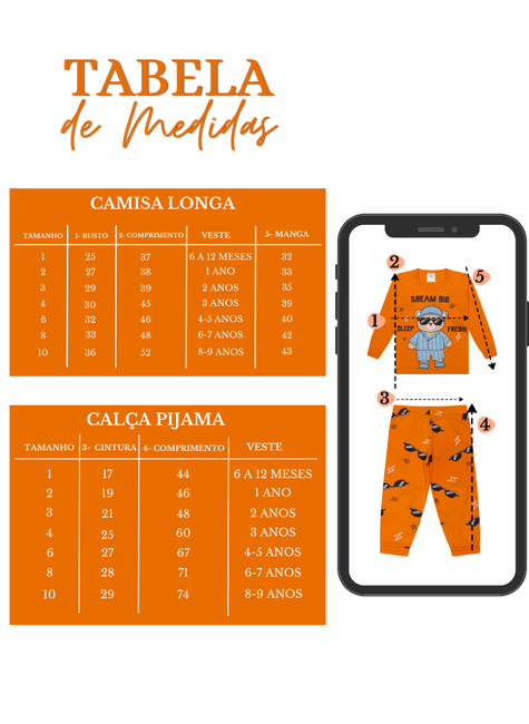 Pijama Longo Infantil Masculino Bear