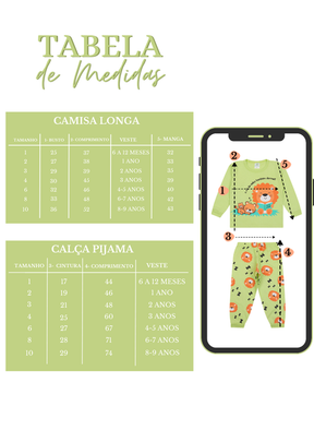 Pijama Infantil Masculino Longo Leãozinho “O Rei da Selva Também Dorme”